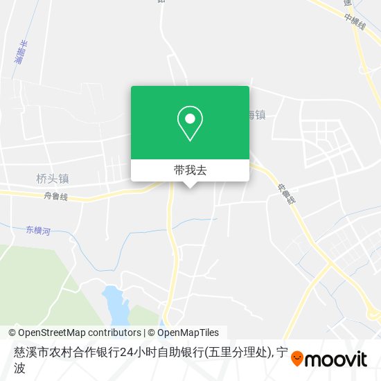 慈溪市农村合作银行24小时自助银行(五里分理处)地图