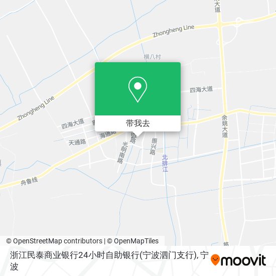 浙江民泰商业银行24小时自助银行(宁波泗门支行)地图