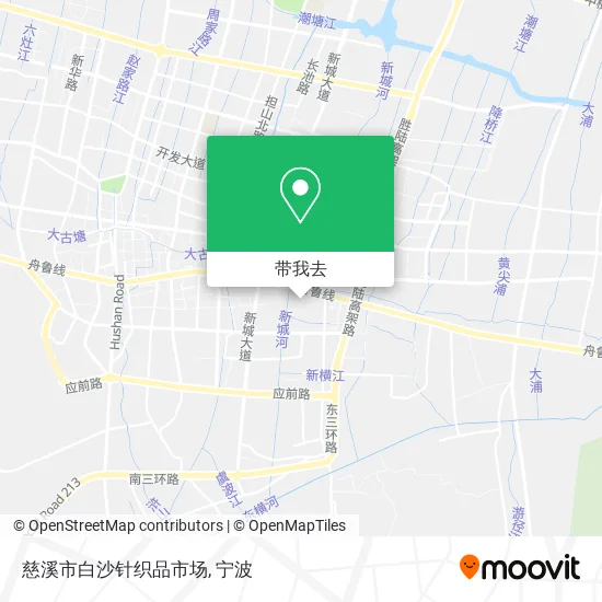 慈溪市白沙针织品市场地图