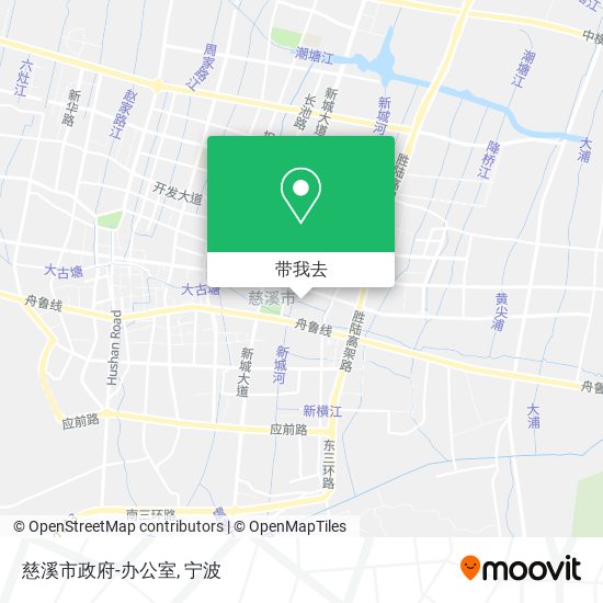 慈溪市政府-办公室地图