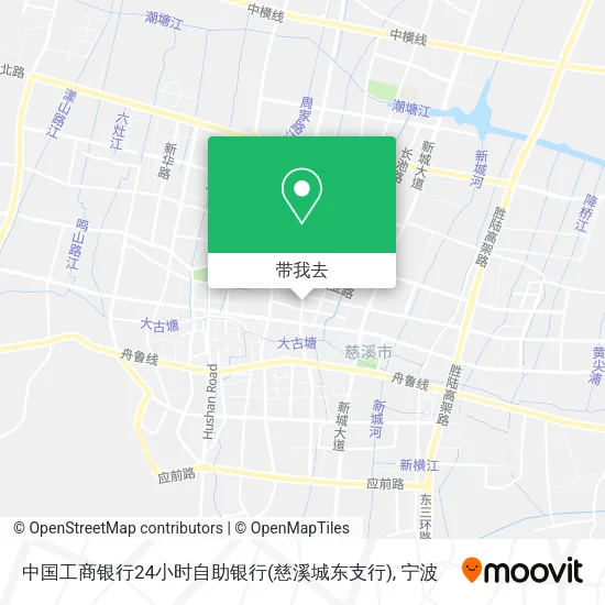 中国工商银行24小时自助银行(慈溪城东支行)地图