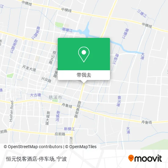 恒元悦客酒店-停车场地图