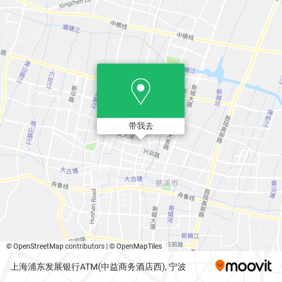 上海浦东发展银行ATM(中益商务酒店西)地图