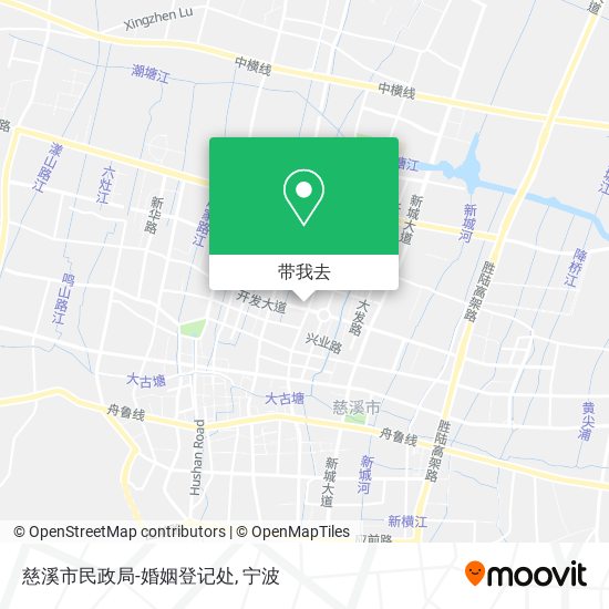 慈溪市民政局-婚姻登记处地图