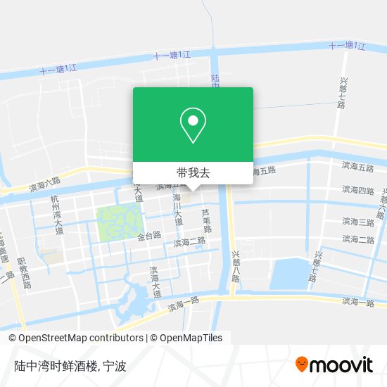 陆中湾时鲜酒楼地图