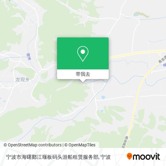 宁波市海曙鄞江堰板码头游船租赁服务部地图