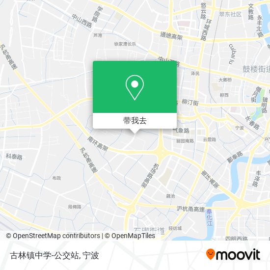 古林镇中学-公交站地图