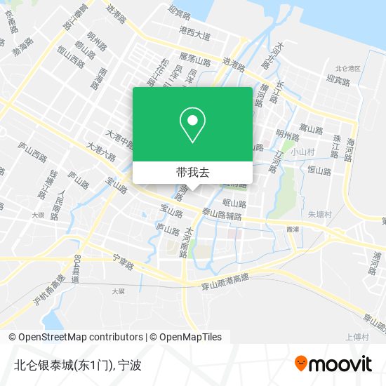 北仑银泰城(东1门)地图