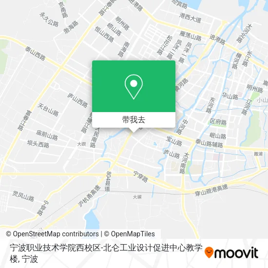 宁波职业技术学院西校区-北仑工业设计促进中心教学楼地图