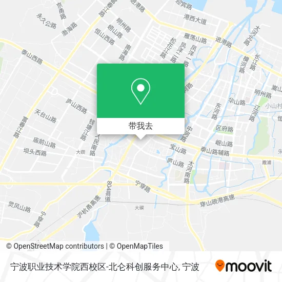 宁波职业技术学院西校区-北仑科创服务中心地图