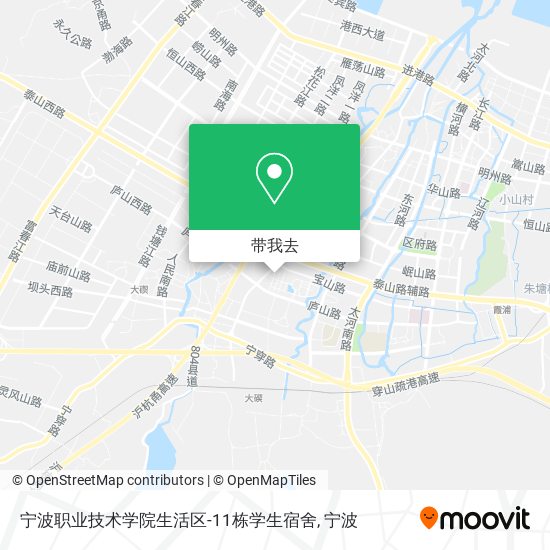 宁波职业技术学院生活区-11栋学生宿舍地图