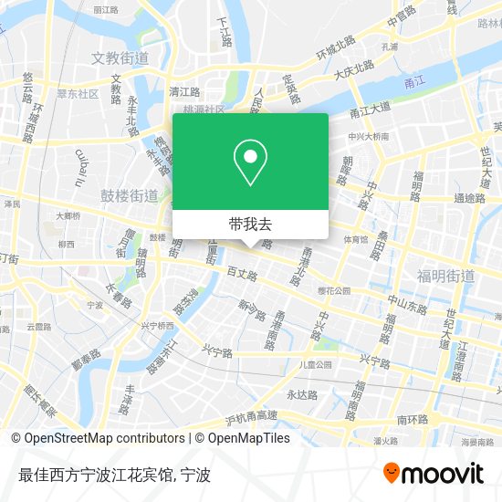 最佳西方宁波江花宾馆地图