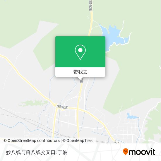 妙八线与甬八线交叉口地图