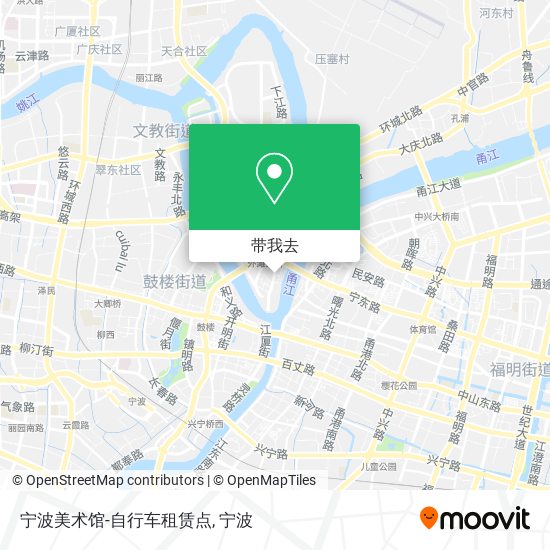 宁波美术馆-自行车租赁点地图