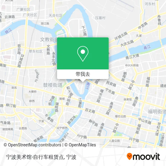 宁波美术馆-自行车租赁点地图