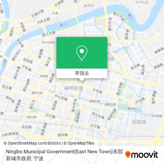 Ningbo Municipal Government(East New Town)东部新城市政府地图