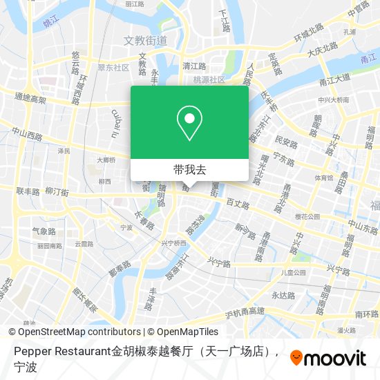 Pepper Restaurant金胡椒泰越餐厅（天一广场店）地图