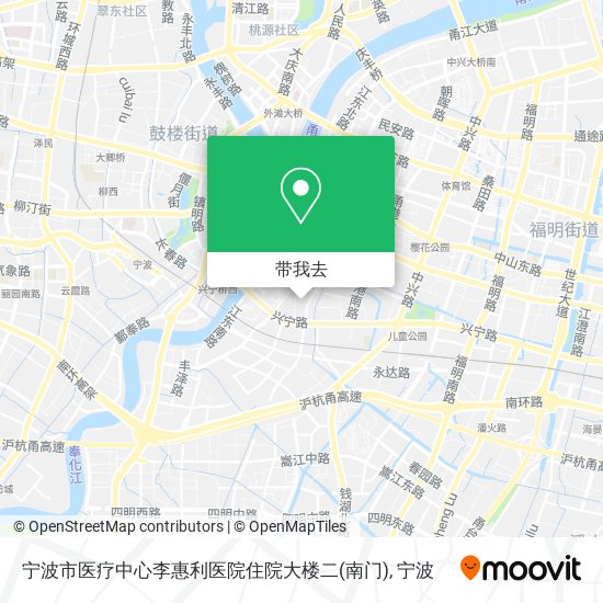 宁波市医疗中心李惠利医院住院大楼二(南门)地图