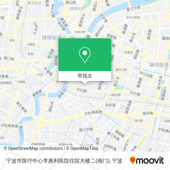 宁波市医疗中心李惠利医院住院大楼二(南门)地图