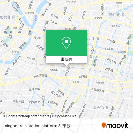 ningbo train station platform 3地图