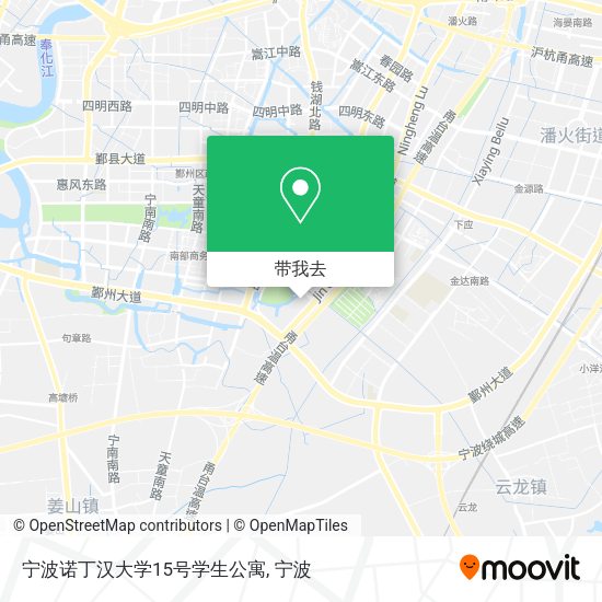 宁波诺丁汉大学15号学生公寓地图