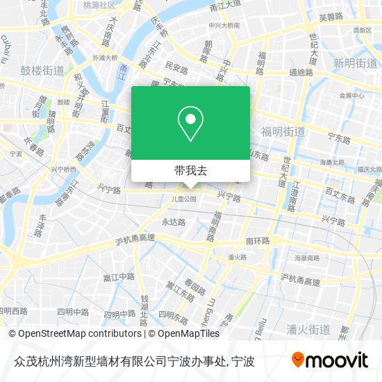 众茂杭州湾新型墙材有限公司宁波办事处地图