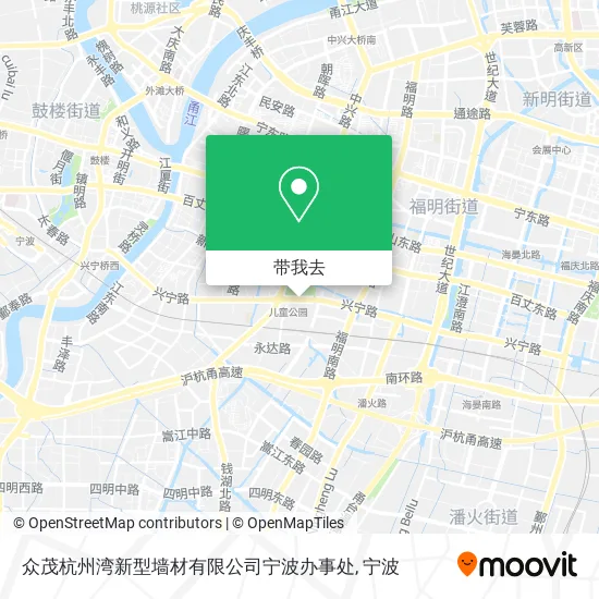 众茂杭州湾新型墙材有限公司宁波办事处地图
