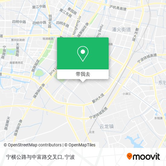 宁横公路与中富路交叉口地图