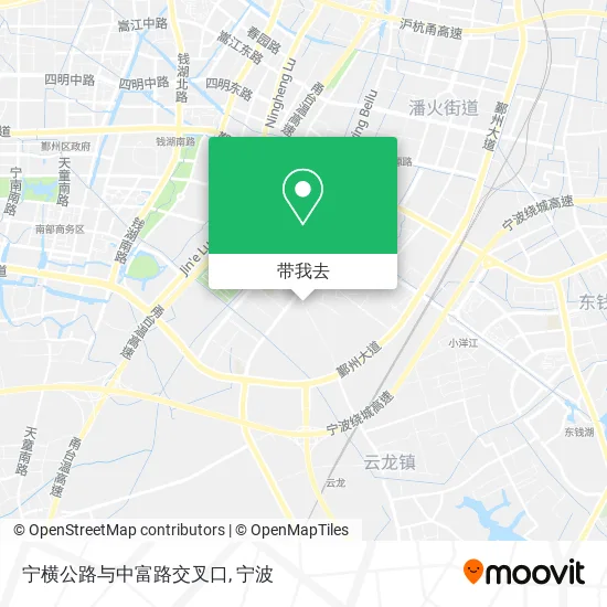 宁横公路与中富路交叉口地图
