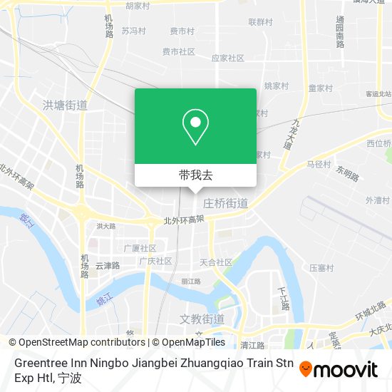 Greentree Inn Ningbo Jiangbei Zhuangqiao Train Stn Exp Htl地图