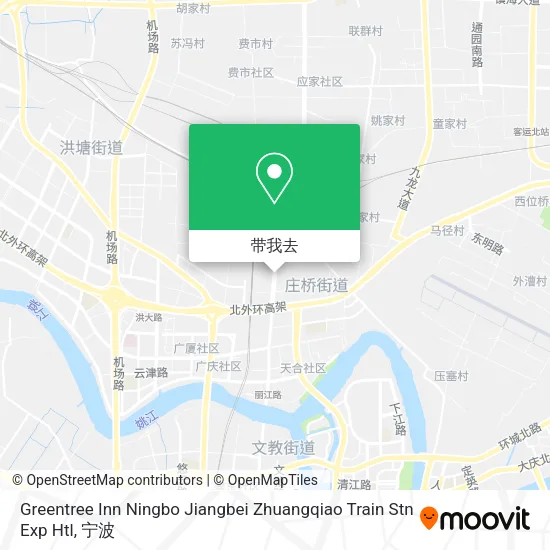Greentree Inn Ningbo Jiangbei Zhuangqiao Train Stn Exp Htl地图