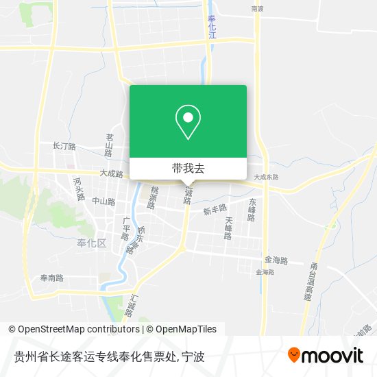 贵州省长途客运专线奉化售票处地图