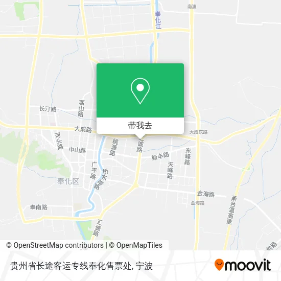 贵州省长途客运专线奉化售票处地图