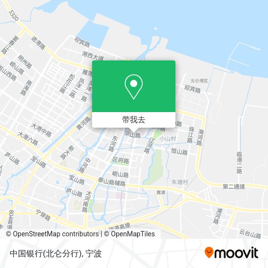 中国银行(北仑分行)地图
