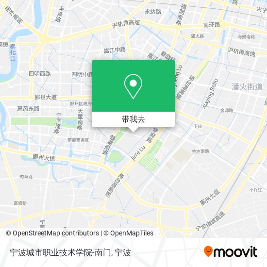 宁波城市职业技术学院-南门地图
