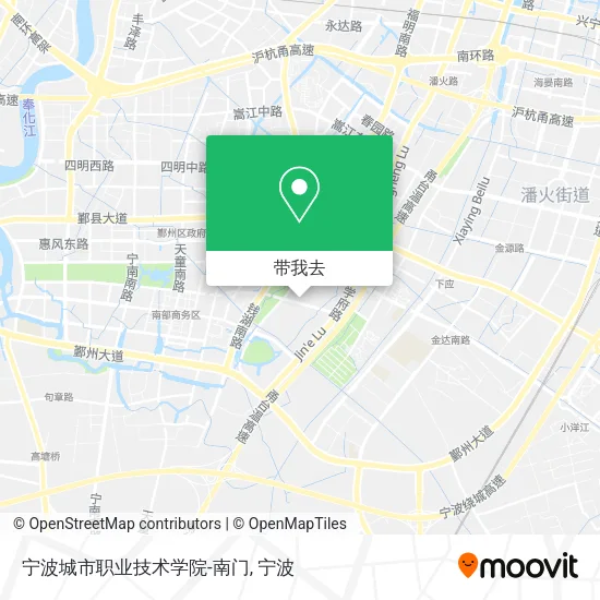 宁波城市职业技术学院-南门地图