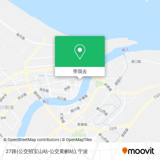 27路(公交招宝山站-公交黄鹂站)地图