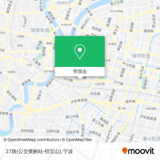 27路(公交黄鹂站-招宝山)地图