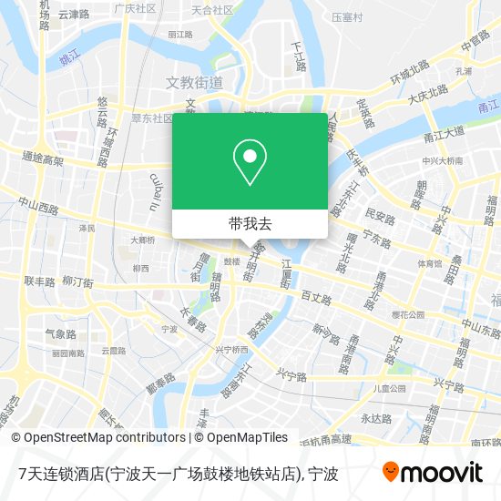 7天连锁酒店(宁波天一广场鼓楼地铁站店)地图