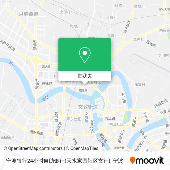 宁波银行24小时自助银行(天水家园社区支行)地图
