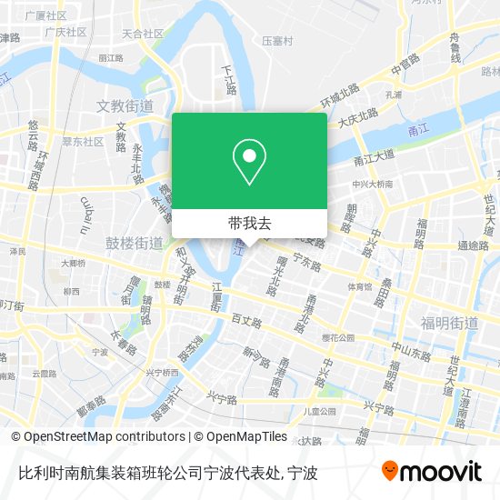 比利时南航集装箱班轮公司宁波代表处地图