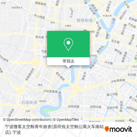 宁波微客太空舱青年旅舍(原尚俭太空舱公寓火车南站店)地图
