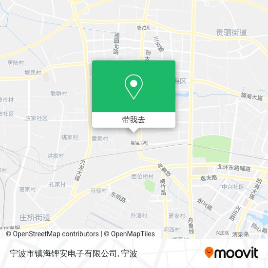 宁波市镇海锂安电子有限公司地图