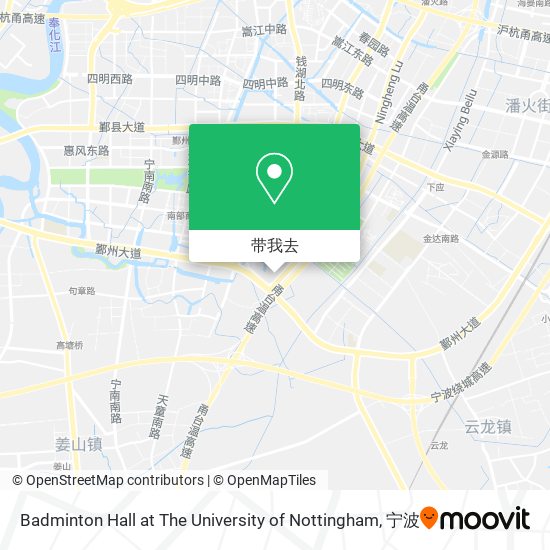 Badminton Hall at The University of Nottingham地图