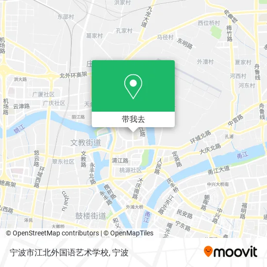宁波市江北外国语艺术学校地图