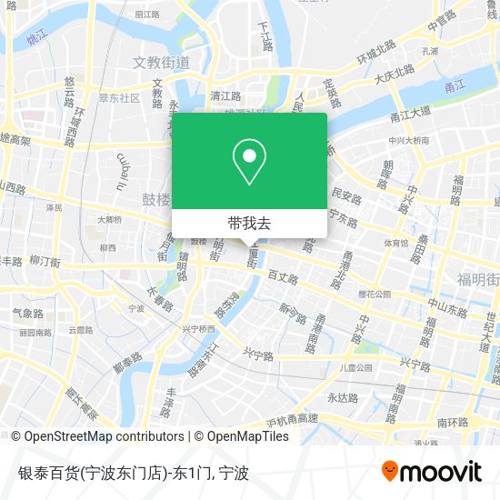银泰百货(宁波东门店)-东1门地图