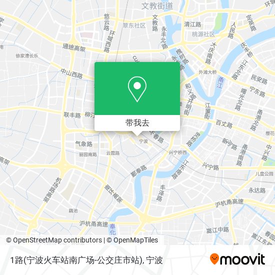 1路(宁波火车站南广场-公交庄市站)地图