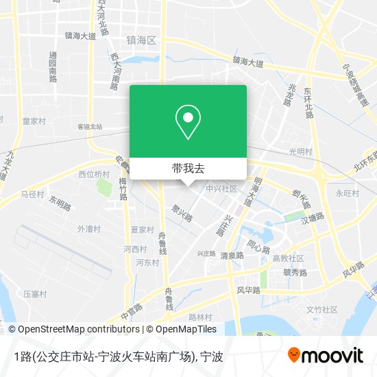 1路(公交庄市站-宁波火车站南广场)地图