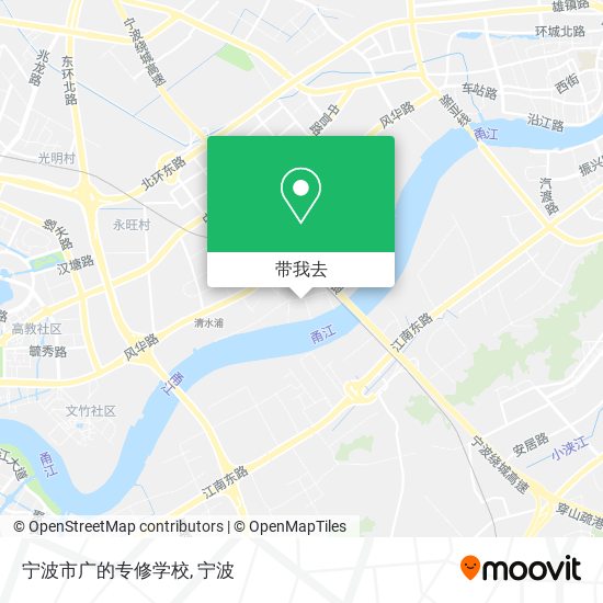 宁波市广的专修学校地图