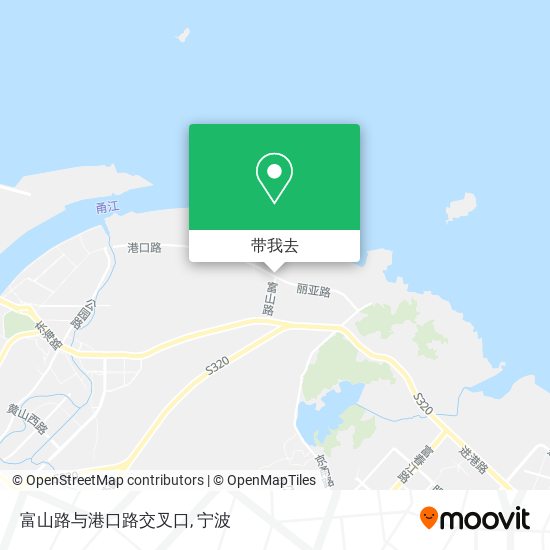 富山路与港口路交叉口地图